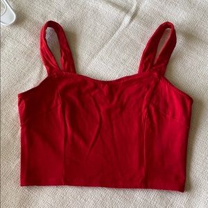 Express red crop top